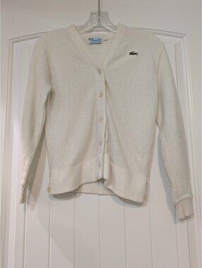 Lacoste Haymaker Rare Vintage White Sweater Size 36 – Soft Vanilla Knit